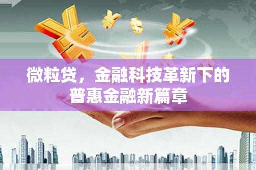 鼓山微粒贷，金融科技革新下的普惠金融新篇章