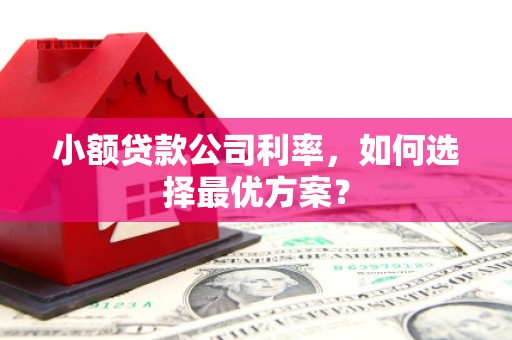 鼓山小额贷款公司利率，如何选择最优方案？