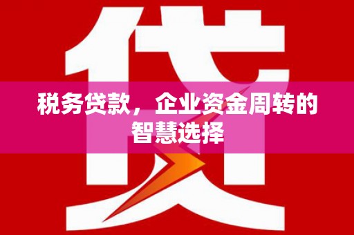 鼓山税务贷款，企业资金周转的智慧选择
