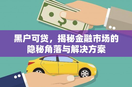 鼓山黑户可贷，揭秘金融市场的隐秘角落与解决方案