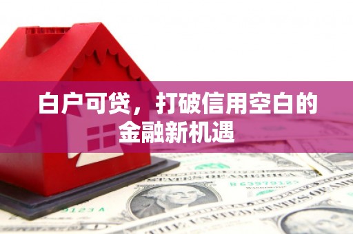鼓山白户可贷，打破信用空白的金融新机遇