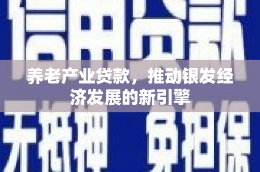 鼓山养老产业贷款，推动银发经济发展的新引擎
