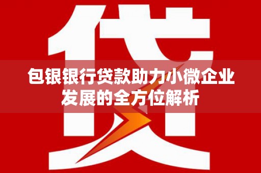 鼓山包银银行贷款助力小微企业发展的全方位解析