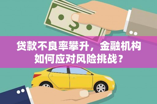 鼓山贷款不良率攀升，金融机构如何应对风险挑战？