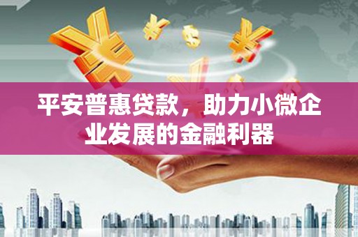 鼓山平安普惠贷款，助力小微企业发展的金融利器