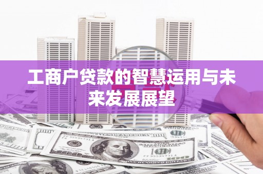 鼓山工商户贷款的智慧运用与未来发展展望