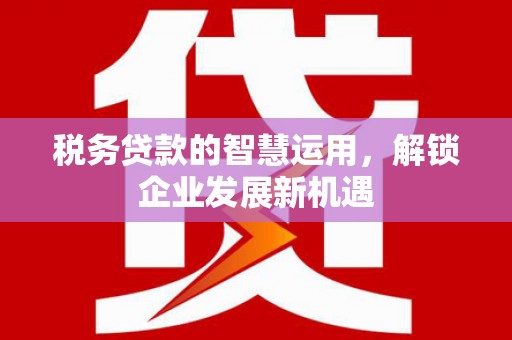 鼓山税务贷款的智慧运用，解锁企业发展新机遇