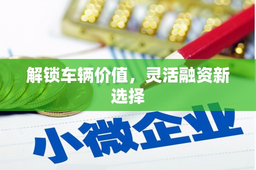 鼓山解锁车辆价值，灵活融资新选择