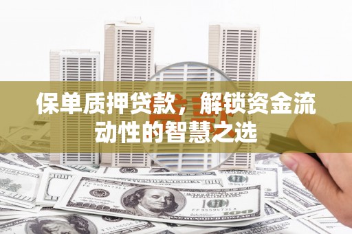 鼓山保单质押贷款，解锁资金流动性的智慧之选